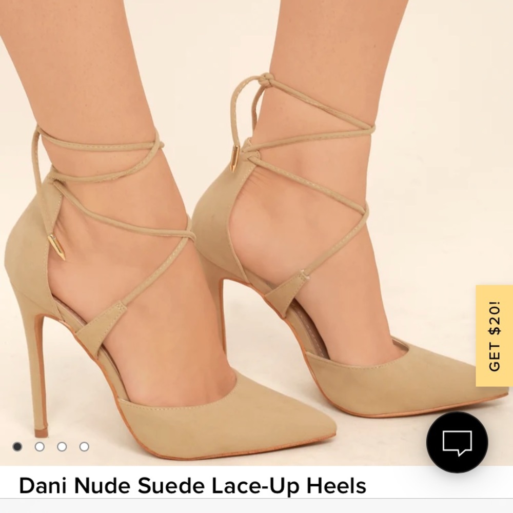 Lulus Dani NUDE size 6 heel